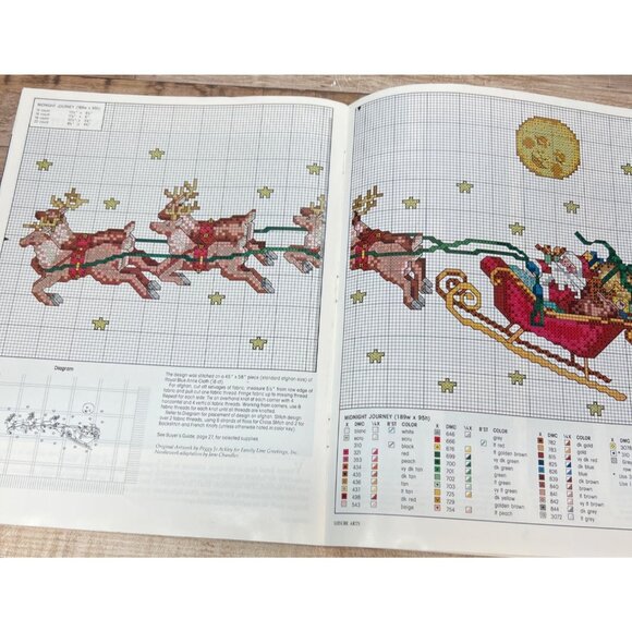 Cross Stitch Charts Santas Moonlit Journey & Angel Patterns - Picture 4 of 5